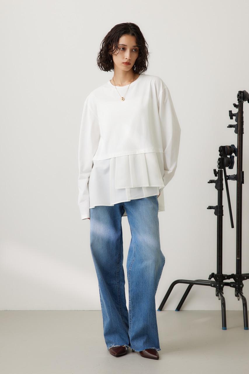 AZUL BY MOUSSY | アシメヘムレイヤーロンT (Tシャツ・カットソー(長袖