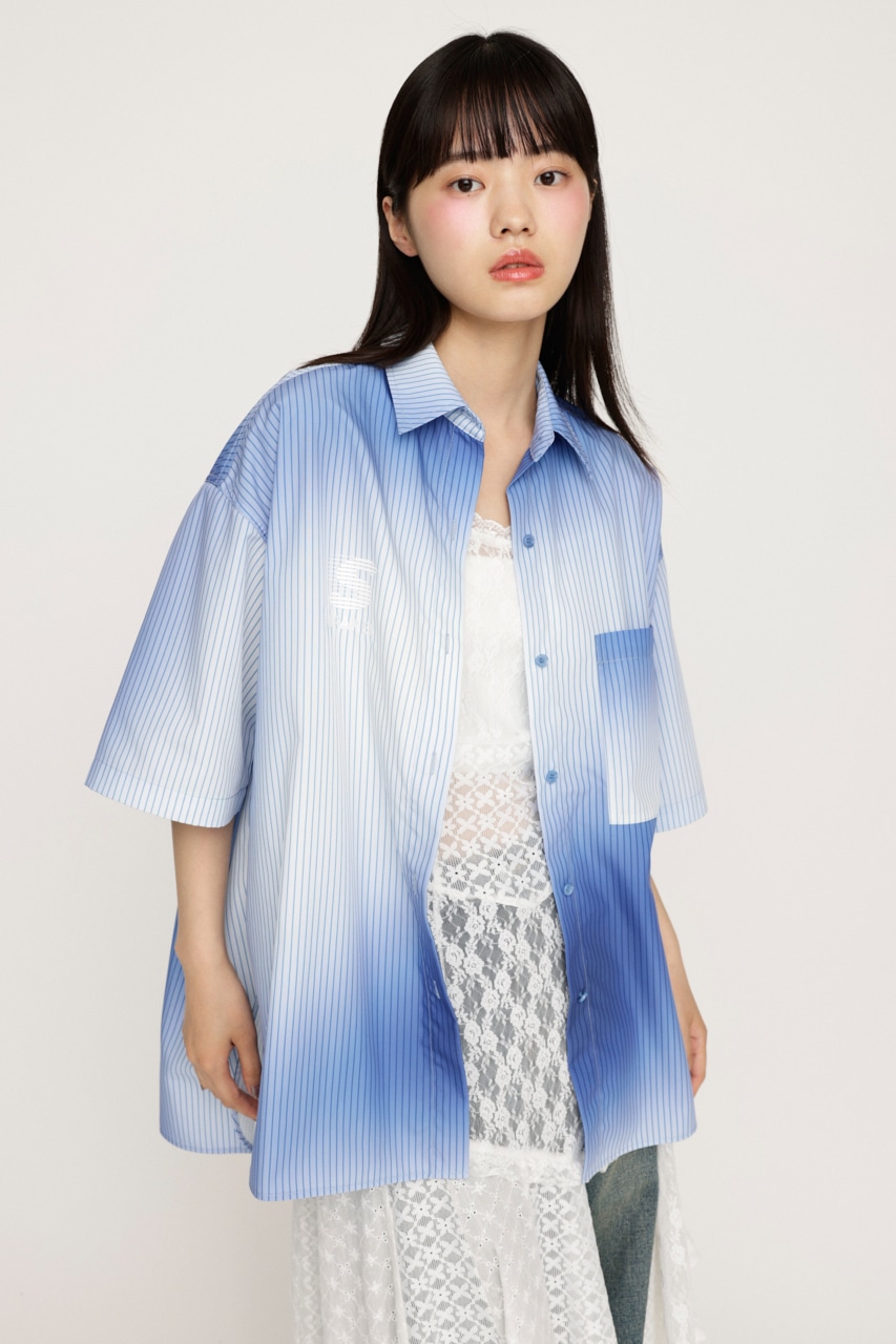 SLY | H／S GRADATION STRIPE シャツ (シャツ・ブラウス ) |SHEL'TTER