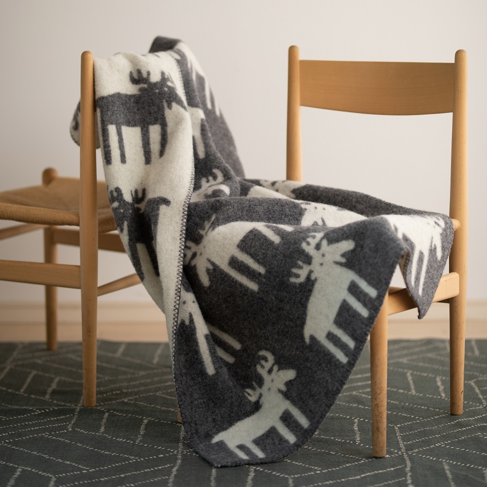 KLIPPAN/クリッパン ウール ハーフブランケット ベングトのムース