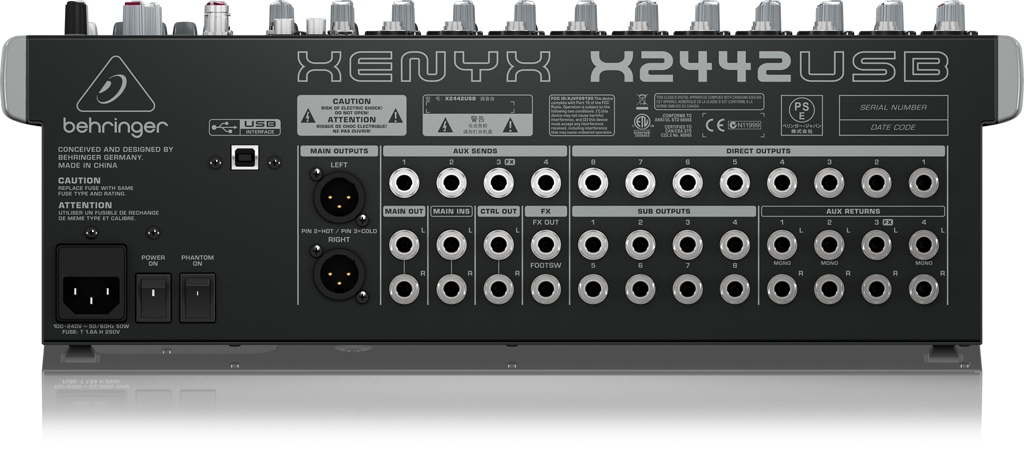 X2442USB XENYX - 製品一覧 - ベリンガー公式ホームページ