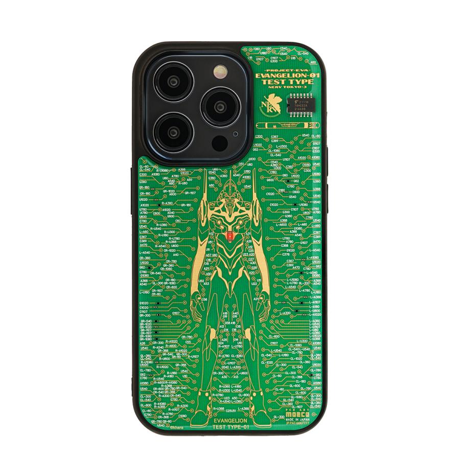 FLASH EVA01 基板アートiPhone 14Pro ケース（電子技販）