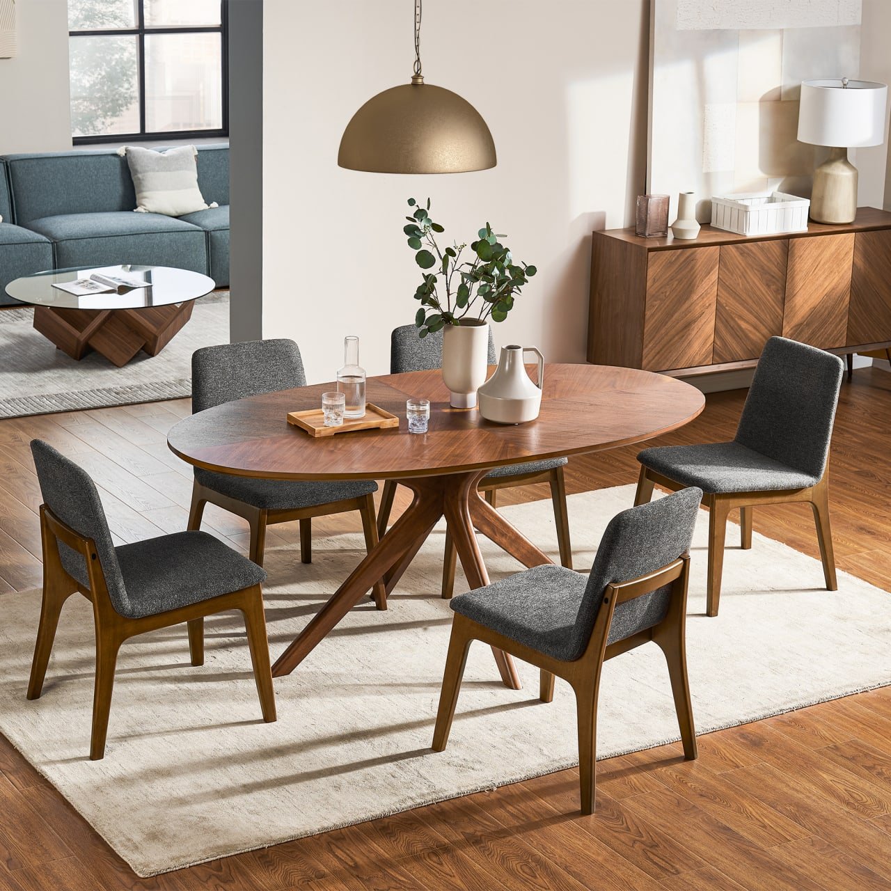 Oval Elegance: Brighton Dining Table for Graceful Dining | Eyedea