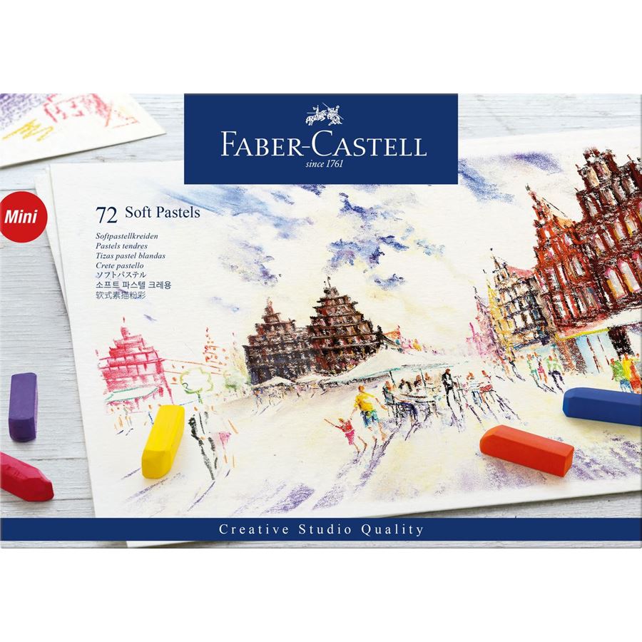 Soft pastels mini, cardboard wallet of 72