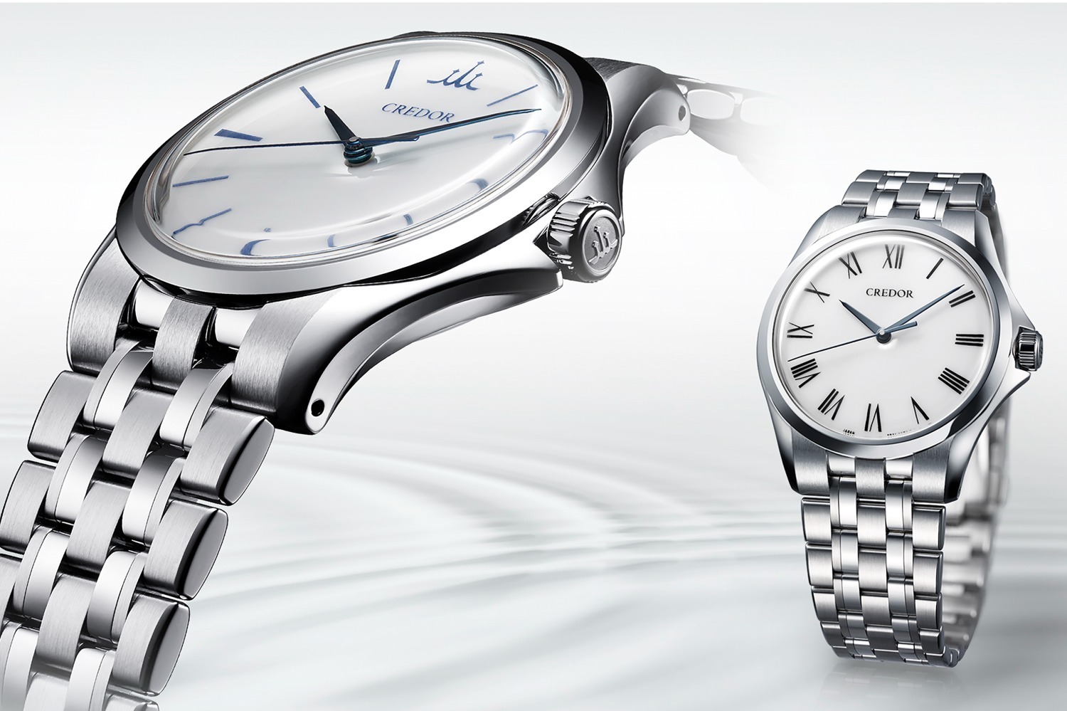 セイコー高級時計「クレドール」新作、“まるで水面”のような磁器