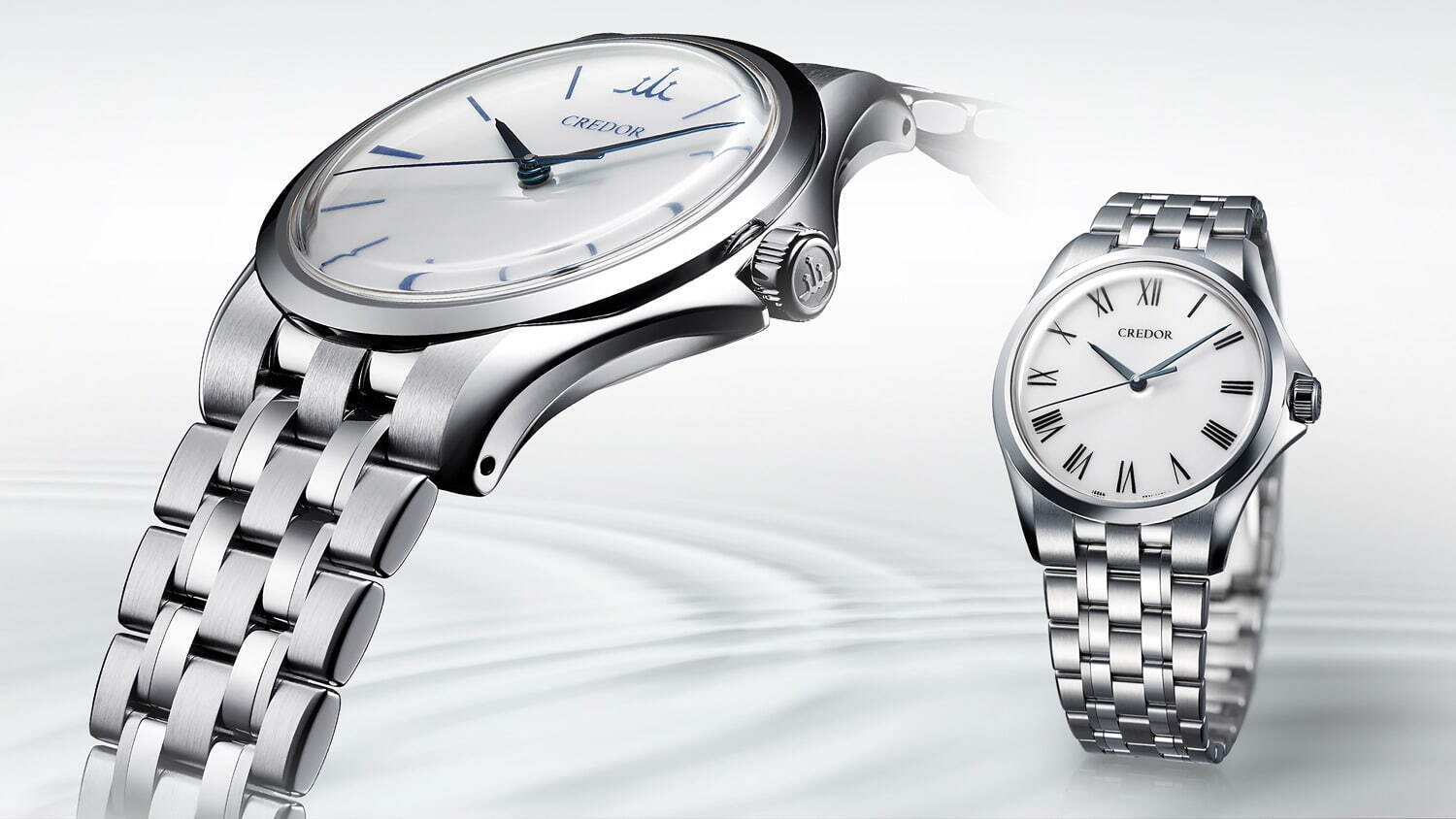 セイコー高級時計「クレドール」新作、“まるで水面”のような磁器