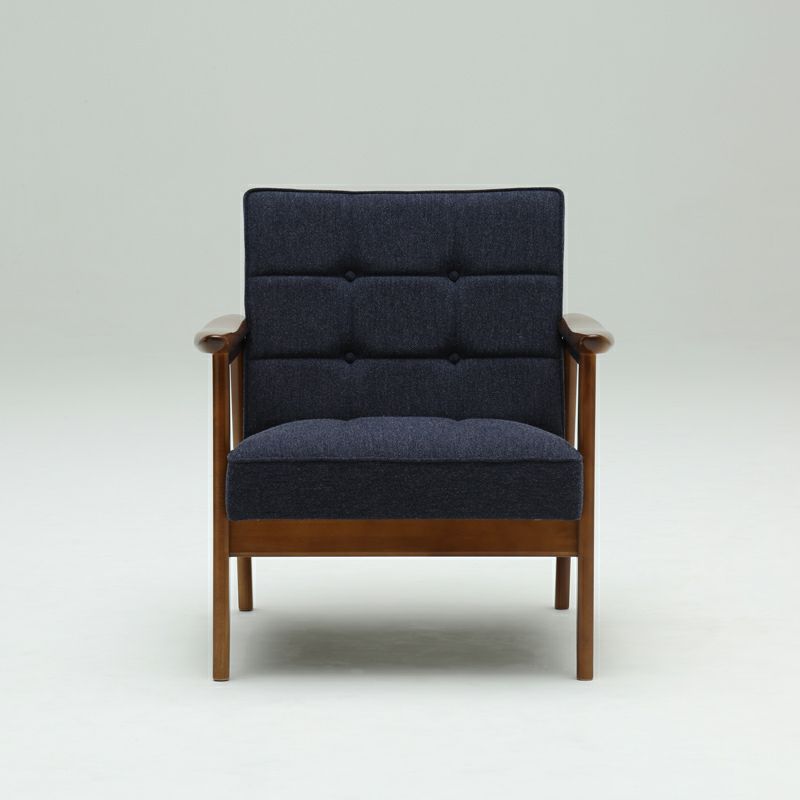 カリモク60 Kチェア1シータータープブルー（ウォールナット色塗装