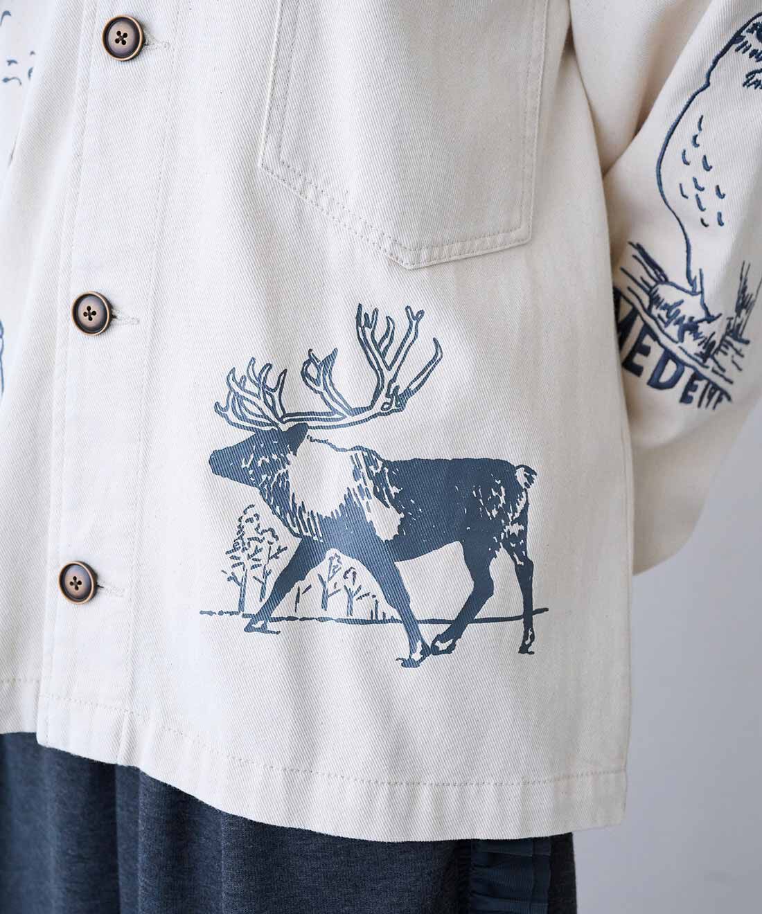 MEDE19F 旭山動物園・ボルネオの森応援商品 動物柄の刺繍とプリントを
