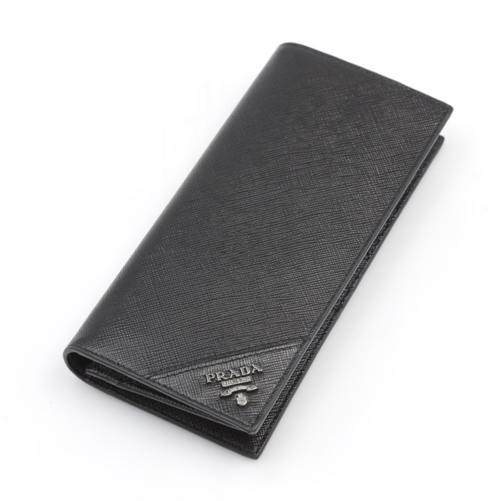 プラダ PRADA 長財布 SAF.METALメンズ長F付/NERO 2MV836-QME【FITHOUSE