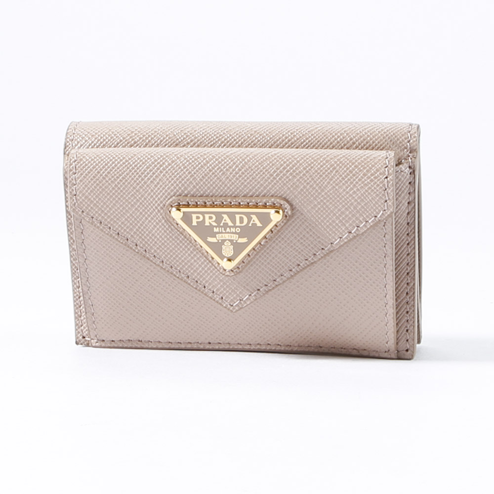 プラダ PRADA 三つ折り財布 ミニ財布 SAFFIANO TRIANGOLO TINY 1MH021