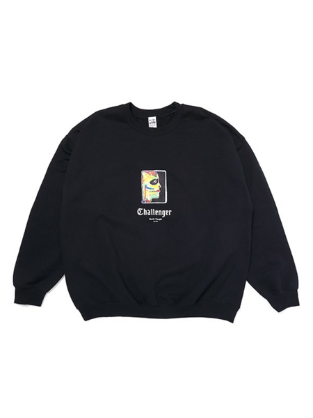 CHALLENGER / FACE C/N SWEAT -Black-