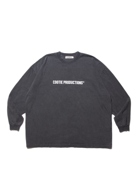 COOTIE / Pigment Dyed L/S Tee -Black-