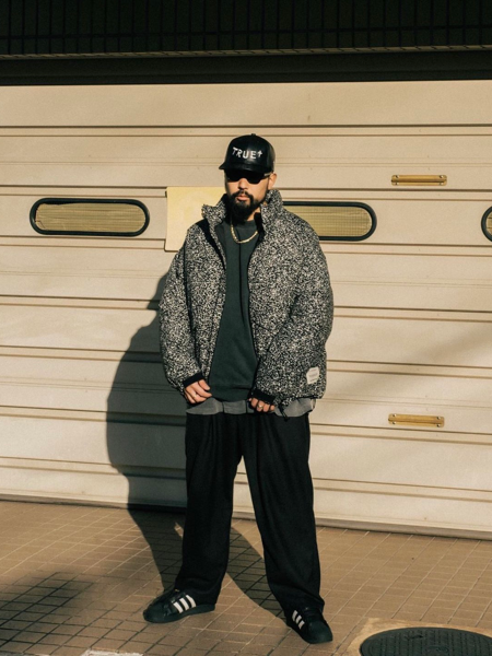 COOTIE PRODUCTIONS / T/W Jacquard Down Jacket -Black-