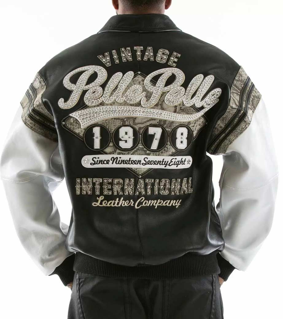 Pelle Pelle 1978 Black White Major League Jacket