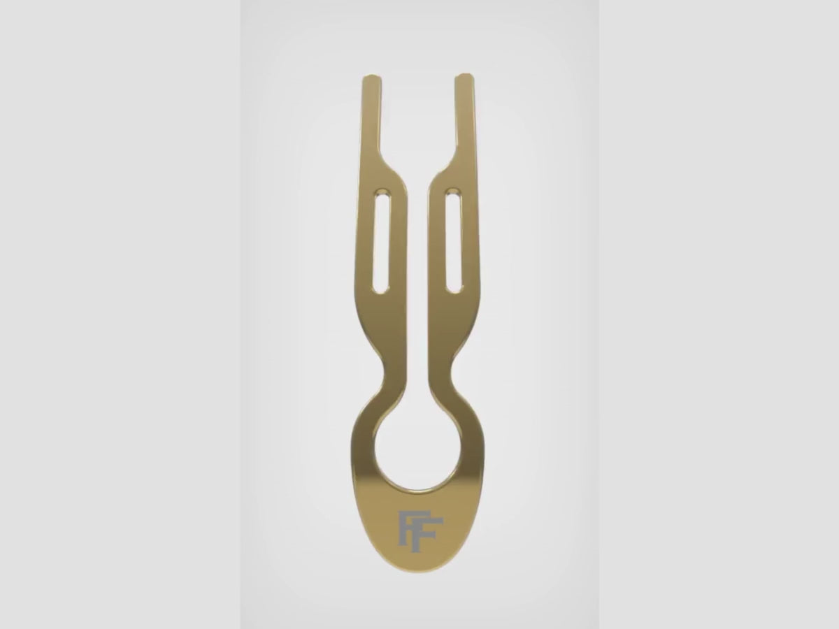 Nº1 HAIRPIN Steel | Yellow Gold finish – Fiona Franchimon