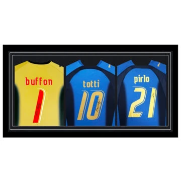 Framed Francesco Totti Signed Shirt - Italy Icon Autograph