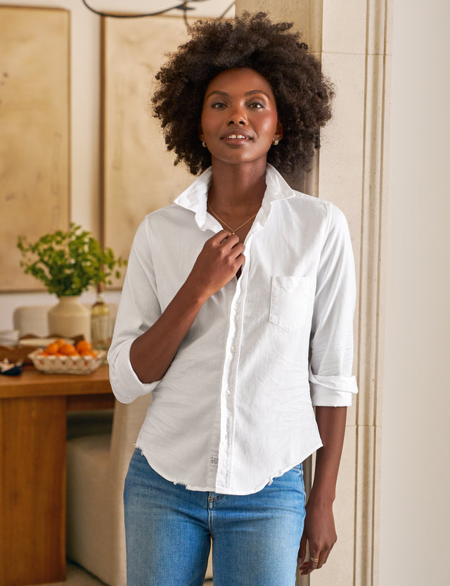 Barry, Tailored Button-Up Shirt, Indigo Denim | Frank & Eileen