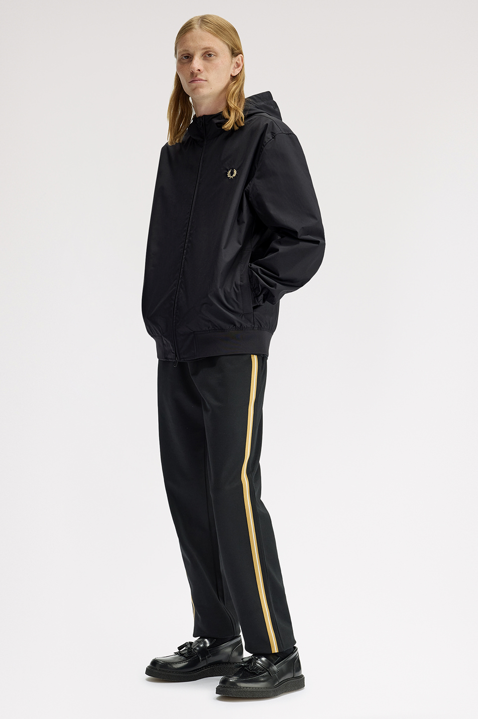 Hooded Brentham Jacket(S 102：BLACK): | FRED PERRY JAPAN