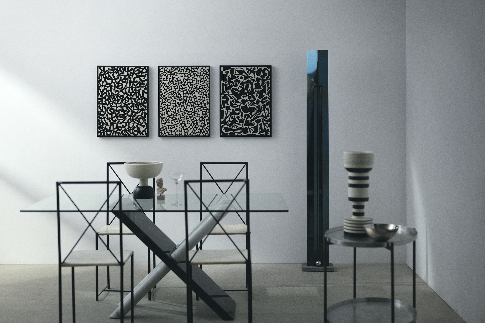 切紙2 - （テキスタイルアート｜Between black & white）：株式会社