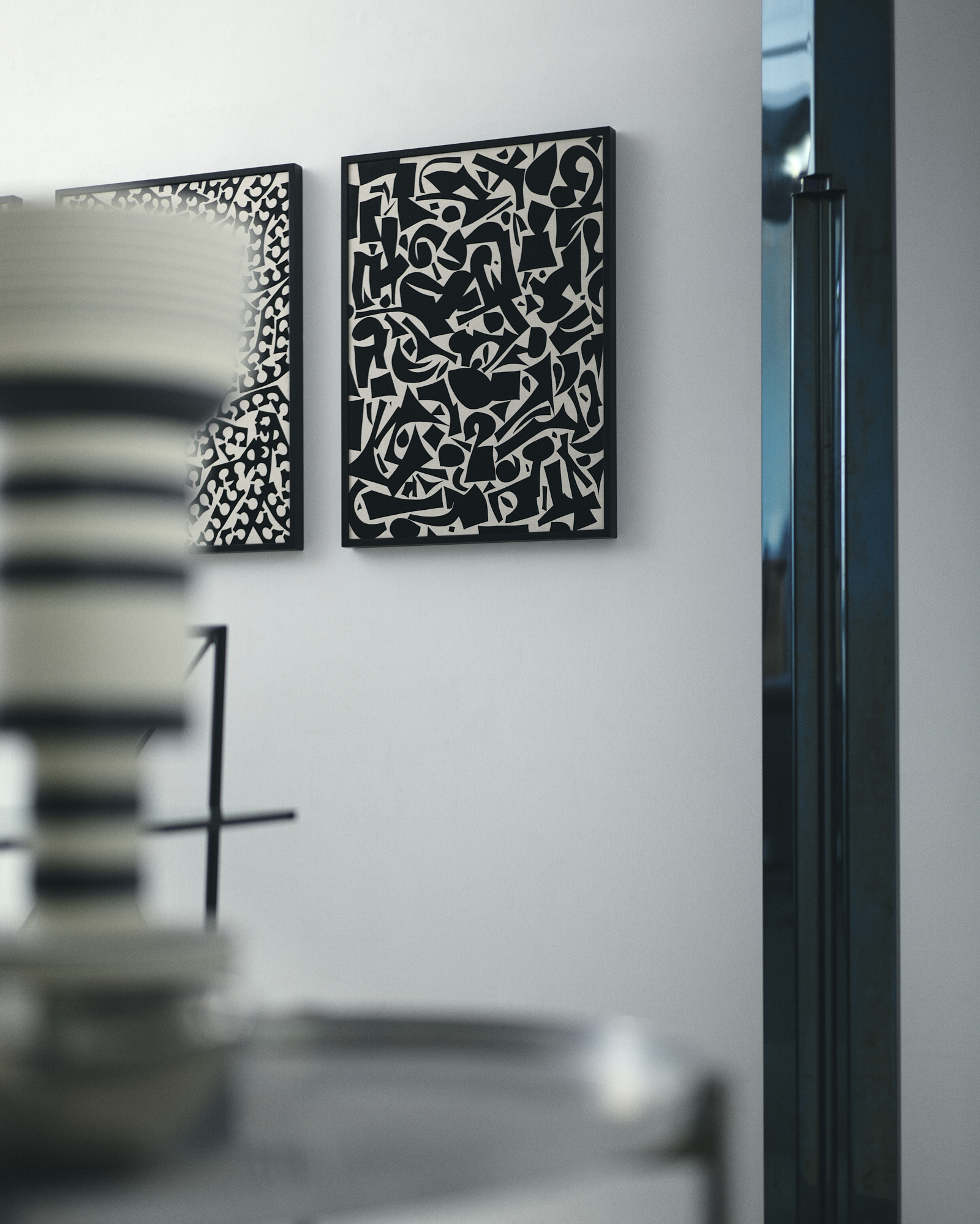 切紙1 - （テキスタイルアート｜Between black & white）：株式会社