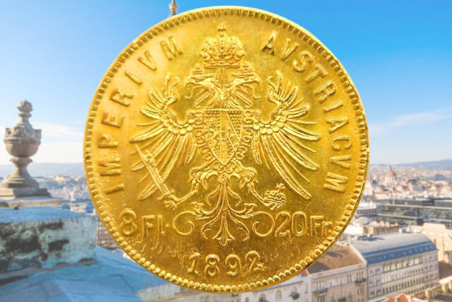 古銭買取】「フランツ・ヨーゼフ 8フローリン20フラン金貨（1892年銘