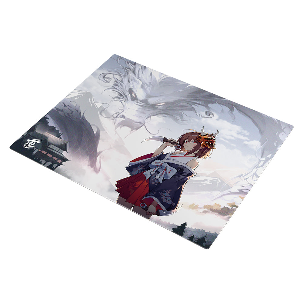 Yuki Aim(ユキエイム) ガラスマウスパッド Glass Mousepad Oni 2.0