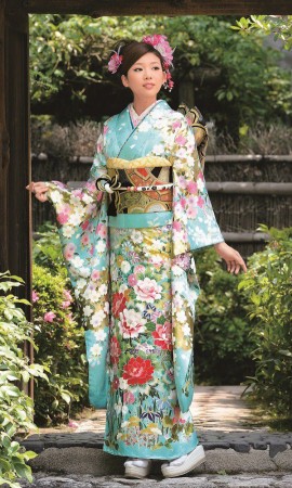 京友禅振袖・水色・吉祥文様┃伝統古典【菊京屋】