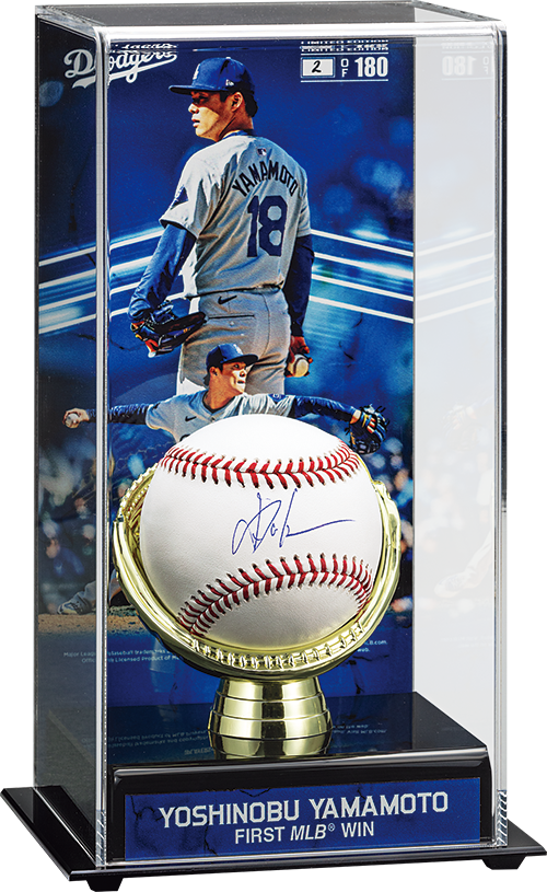 MLB™初勝利記念ドジャース 山本由伸投手直筆サインボール特製展示