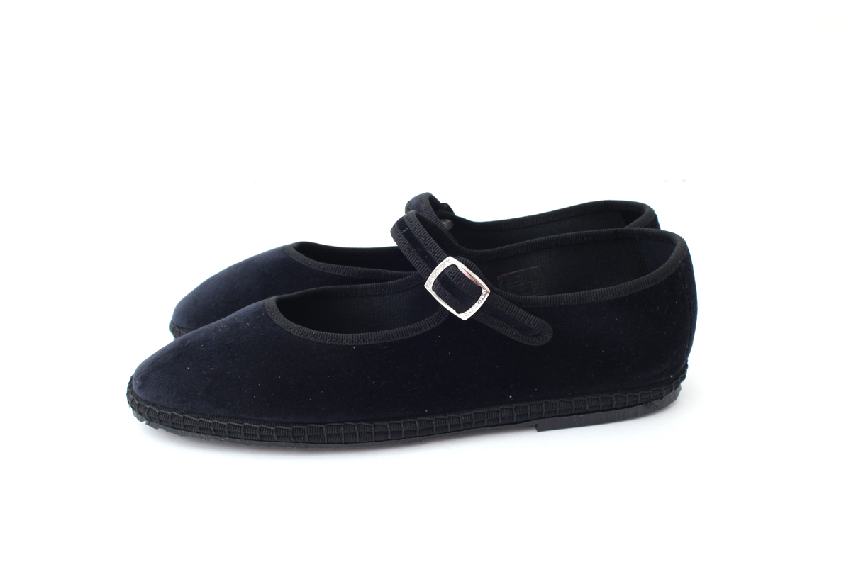 Sciuscià ベルベット MARYJANE (01 CLASSIC BLACK)