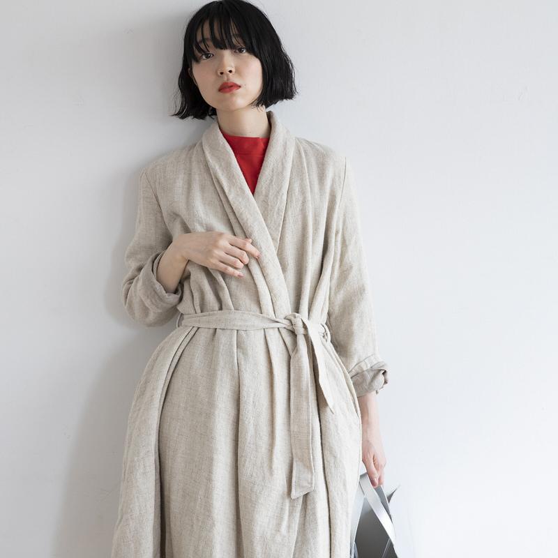 fog linen work ウールリネンのコート - NICE TO MEET YOU SALE