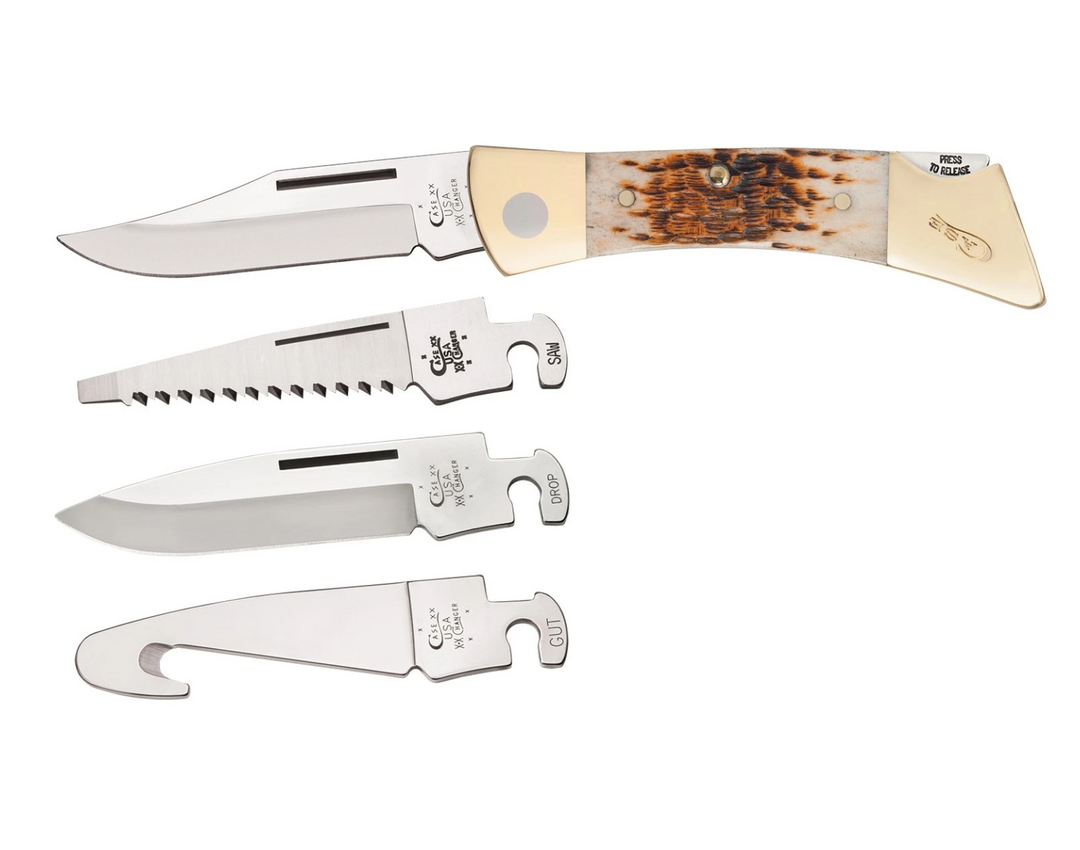 Case Amber Bone Peach Seed Jig XX-Changer® with Gut Hook Pocket