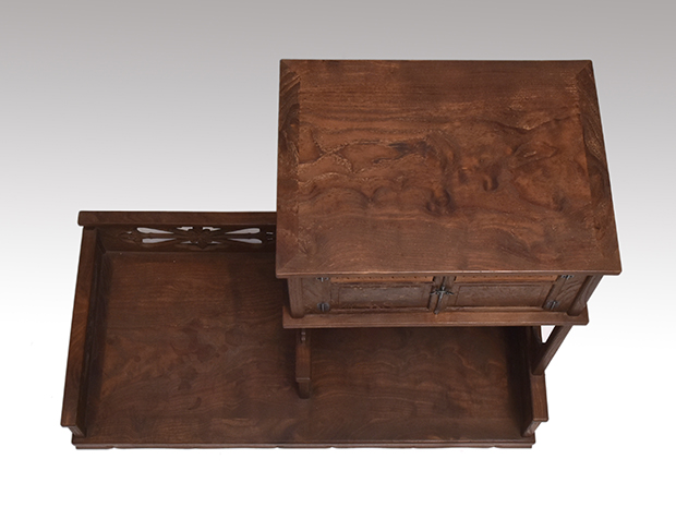 桑遠州棚 指物師 峰斎（作） 共箱 風炉用 | 古美術ささき