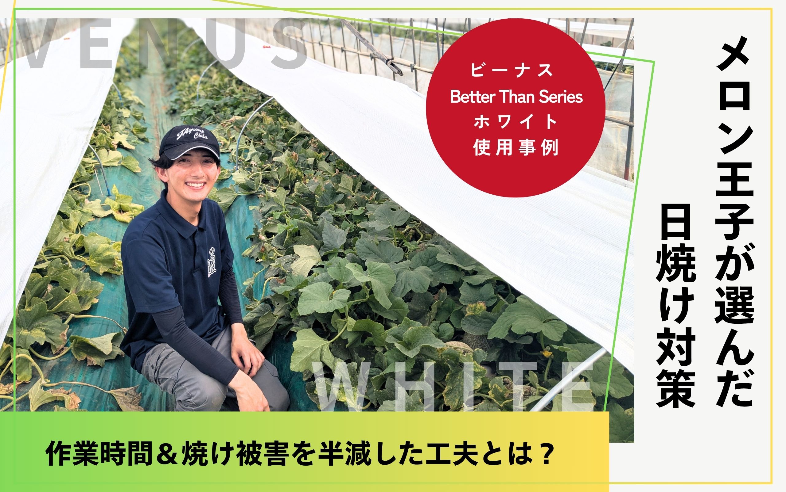 メロン王子が選んだ日焼け対策──作業時間＆焼け被害を半減した工夫と