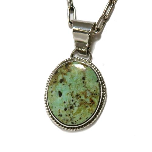 ターコイズペンダント インディアンジュエリー ナバホ族アーチスト