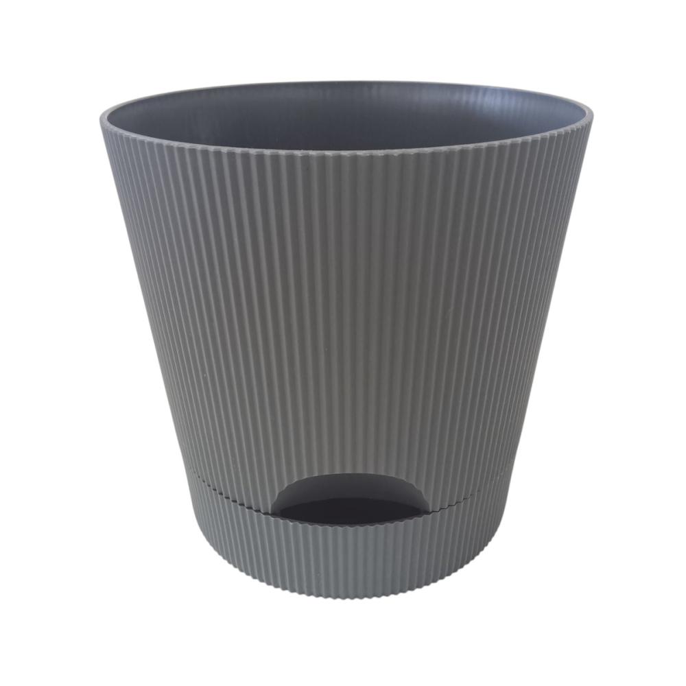 Breezy Green 受皿付きプラ鉢 5号 ブラック DY－150