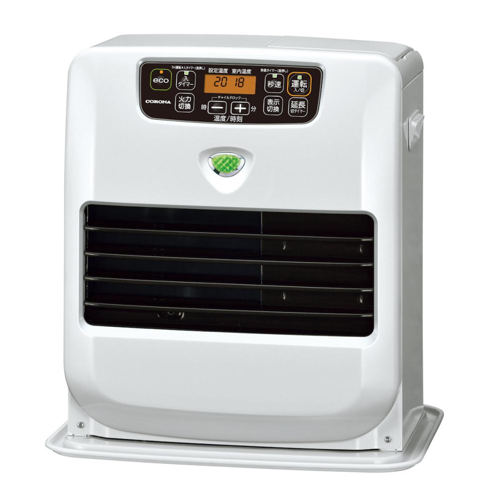 コロナ 石油ファンヒーター 木造9畳 パールホワイト KCF