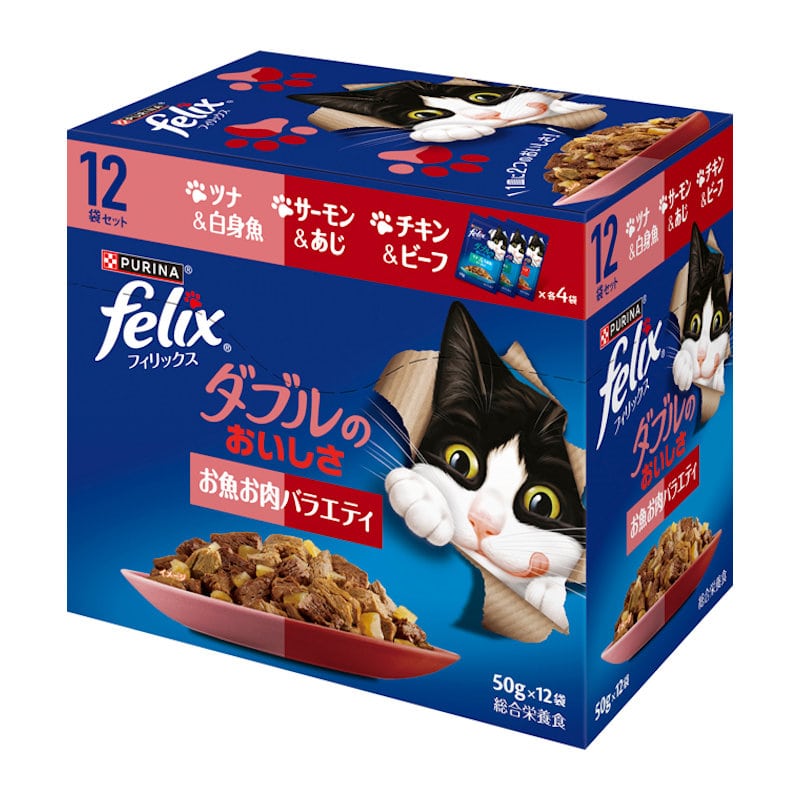 ピュリナ フィリックス パウチ ダブルのおいしさ お魚お肉バラエティ