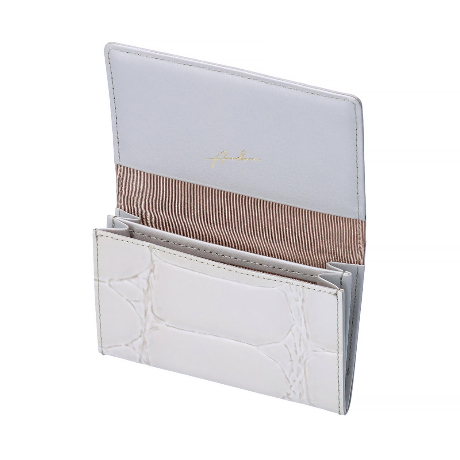 クロコ型押し 牛革 ササマチ 名刺入れ カードケース | 株式会社 高屋