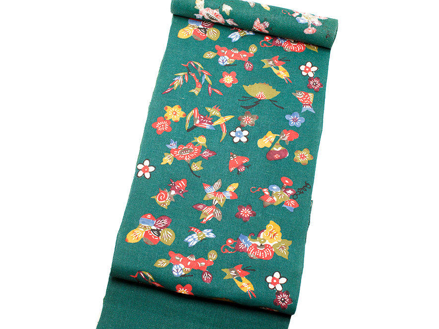 型絵染名古屋帯地 国画会会員 柚木沙弥郎作(s50460Lc) 未仕立品紹介