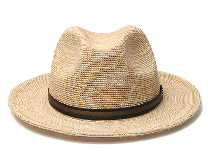 イタリア Borsalino(ボルサリーノ) ラフィア細編み中折れ帽 141165