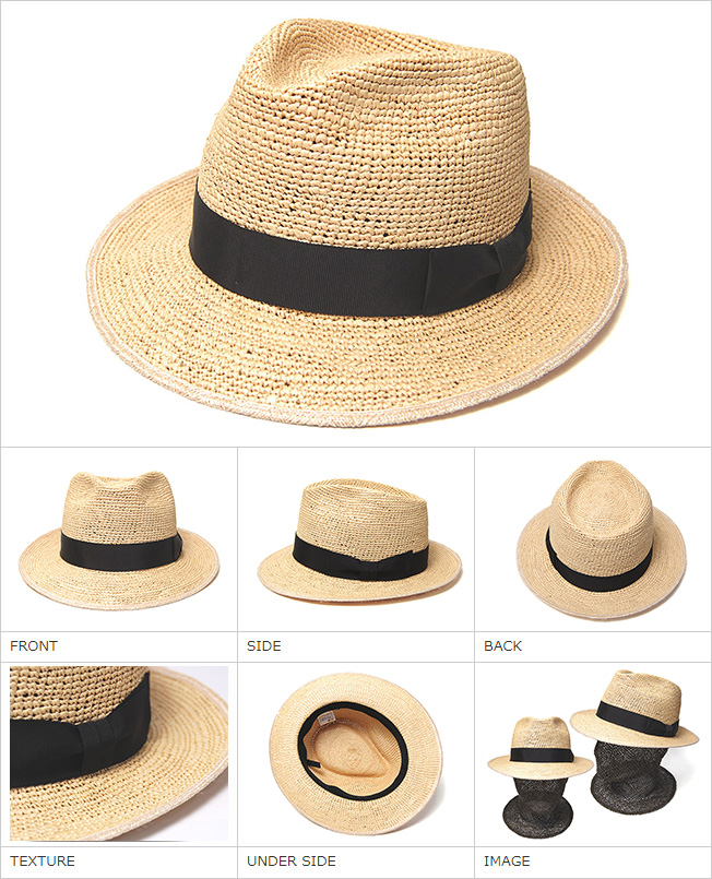 Dragon Hat(ドラゴンハット) パナマ細編み中折れ帽 ハット パナマ帽