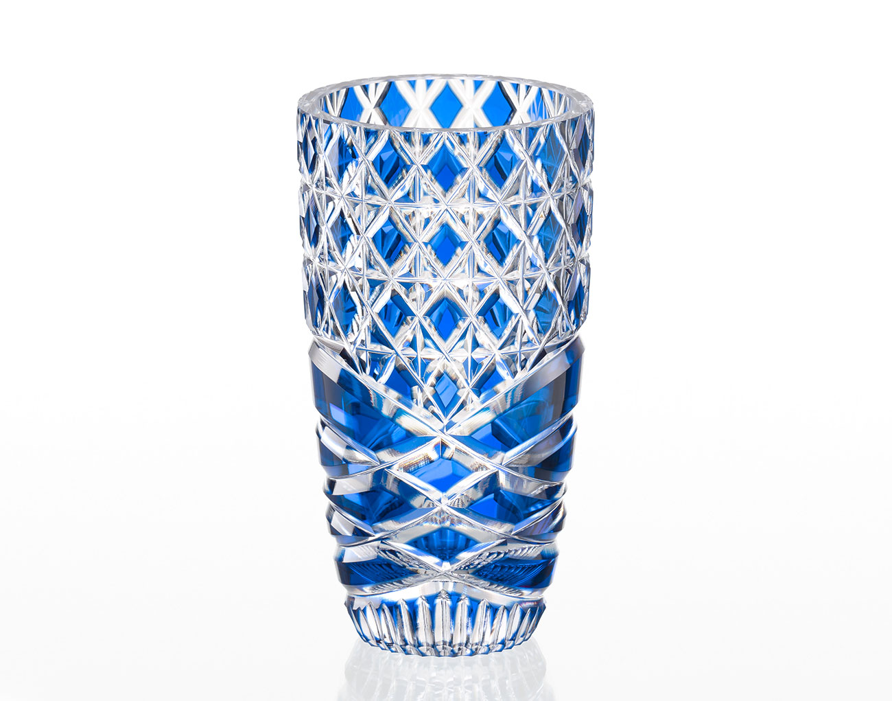 江戸切子 花瓶＜潮騒＞ | カガミクリスタル