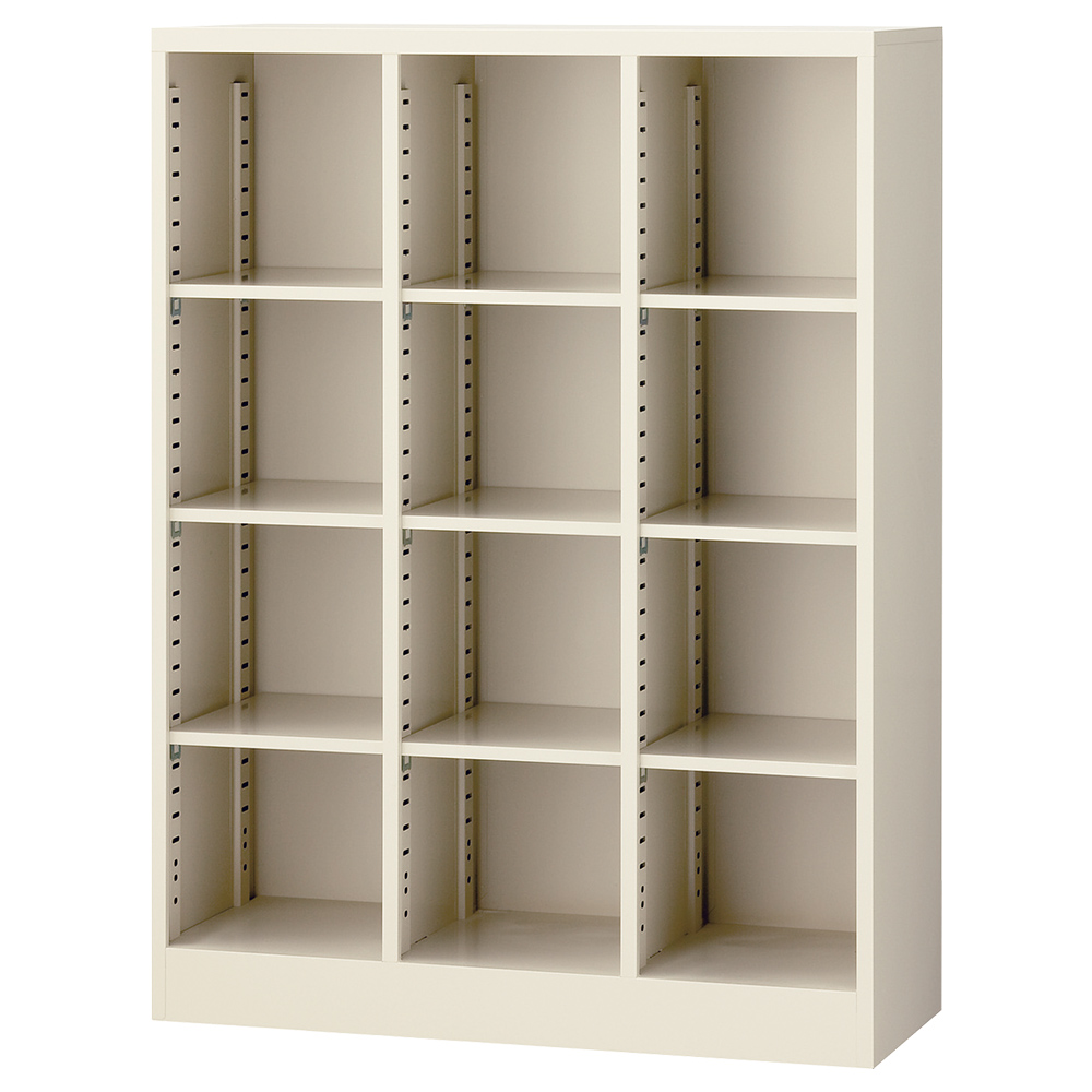 オープン可動棚収納ボックス 3列4段12人用 幅900 奥行350 高さ1200 SF