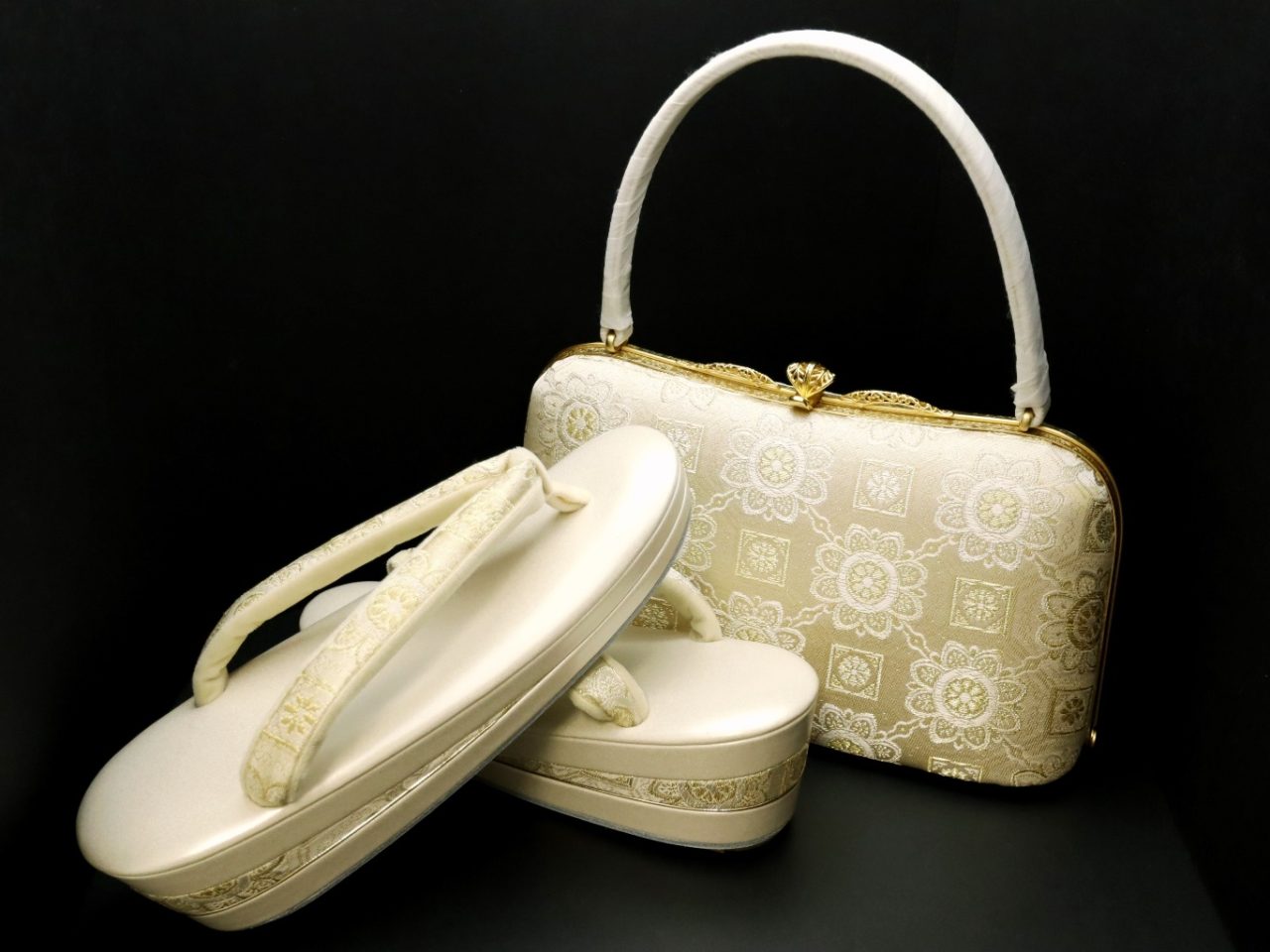 礼装用正絹和装バッグ草履セット2020｜格調高い蜀江華文様｜結婚