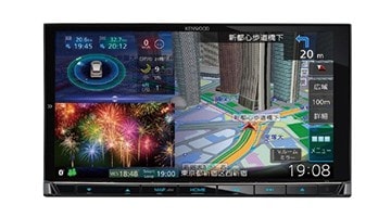 当社“彩速ナビ”として初となる、フローティング機構を採用した大画面9V