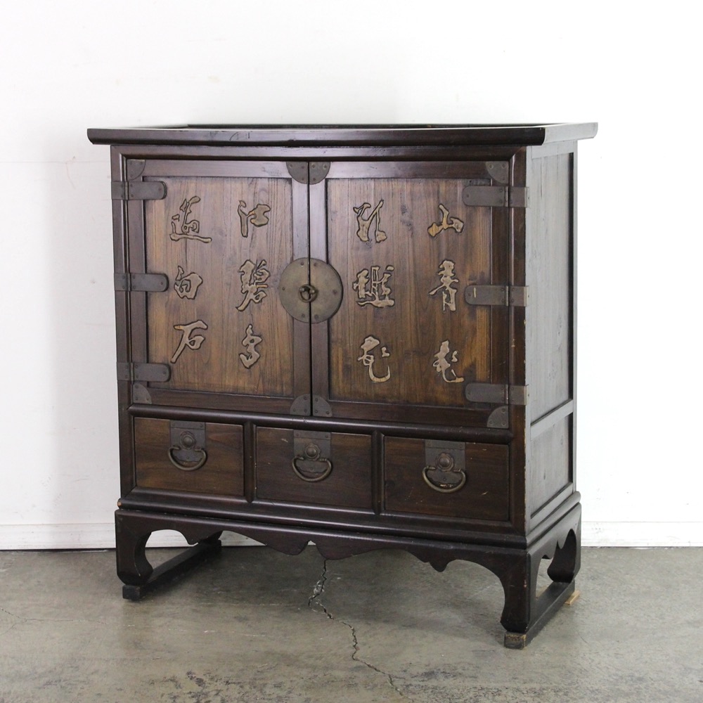 朝鮮 ヴィンテージ 李朝家具 桐 モリジャン 衣類箪笥 キャビネット