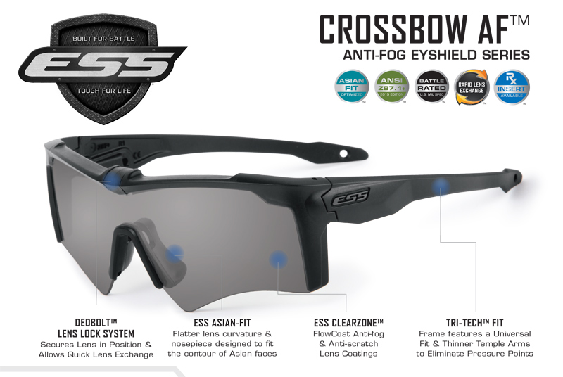 ESS 改良されたアイシールド・CROSSBOW ASIAN FIT(クロスボウ アジアン