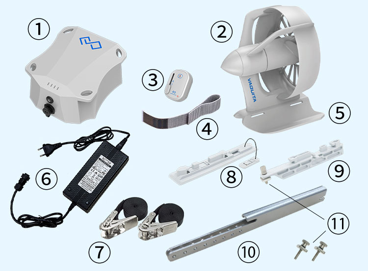 VAQUITA -バキータ- SUP、カヌー、カヤックに最適なポータブル電動船外機
