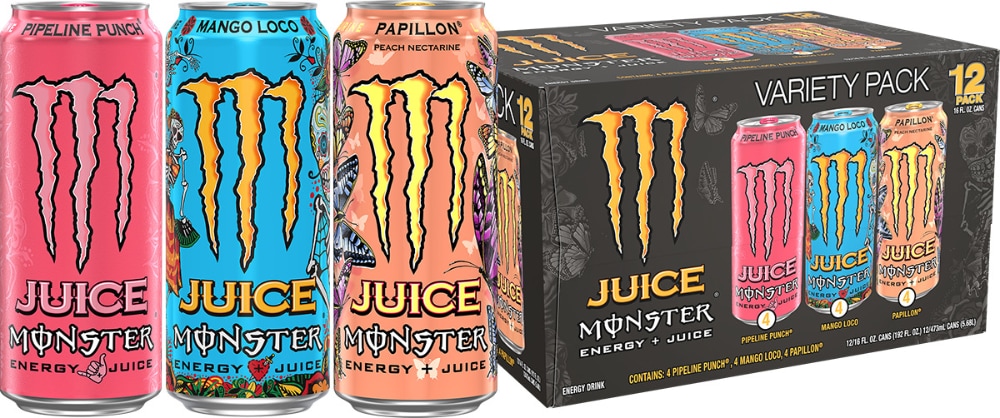 Juice Monster® Energy Drink Variety Pack Cans, 12 pk / 16 fl oz