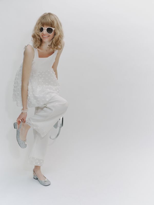 Fluffy Dot Ribbon Tops - HIAND