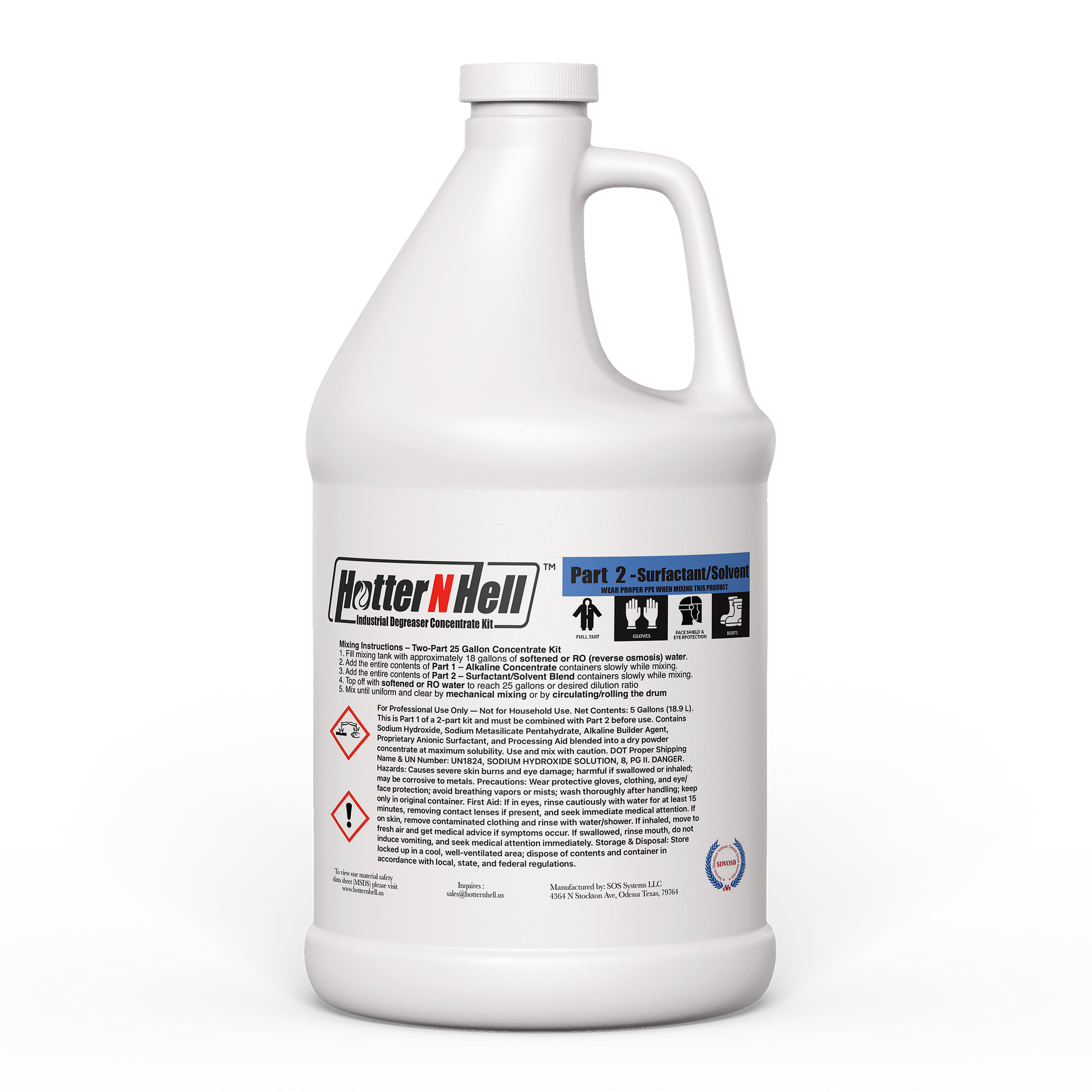 Hotter N' Hell Degreaser 25-Gallon 2-Part Concentration Kit